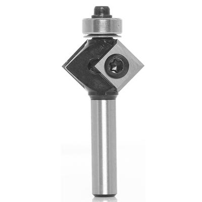 8mm Shank 45 Degree Chamfer Edge Forming Router Bit Bevel Flush Trim Bit Woodworking Milling Cutter Bits Cutter Tool