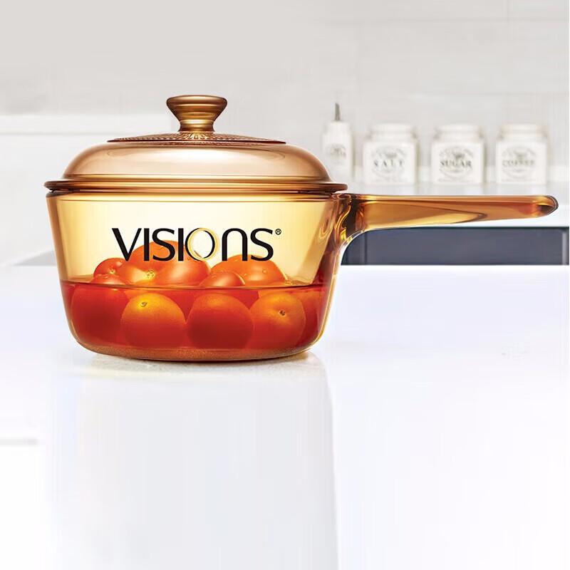 Corning Visions 1L Heat-Resistant Glass Milk Pot