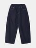 IKALOOK Balloon Fit Spring/Summer Deep Blue Elastic Denim Dd1Smjn164