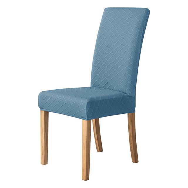 Rhombus Jacquard Stretch Chair Furniture Cover Elastic Solid Hued Chair Covers For Dining Room Kitchen Anti -Dirty Anti -Scratch Chair Seat Case