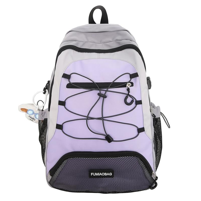 

Мужской рюкзак большой вместимости Женский легкий школьный рюкзак Студенческий рюкзак для поездок на работу фиолетовый