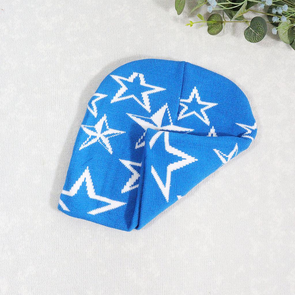 Jacquard Star Hat Girls Bonnet 2000S Cool Girl Hat Women Headdress Casual Hat