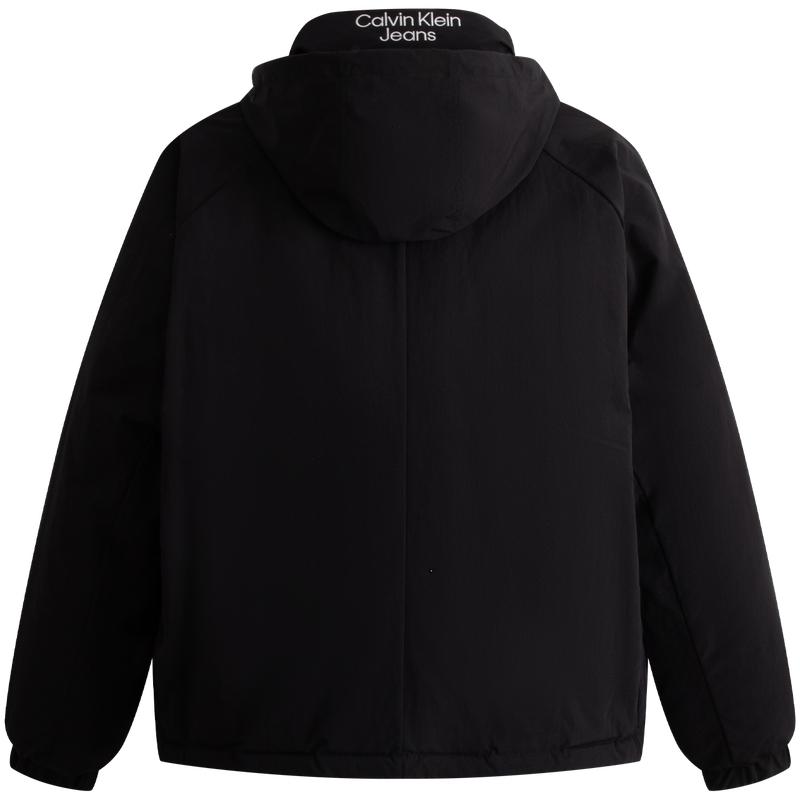 Calvin Klein Reversible Hooded Zipper Down Jacket Men Outerwear Space-Black J324431-1