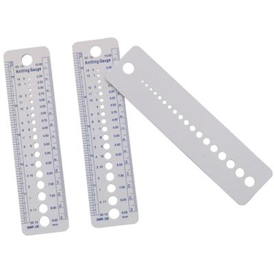 Knitting Tool Needle Gauge Inch Sewing Ruler 2-10mm Size Measuring Accessories