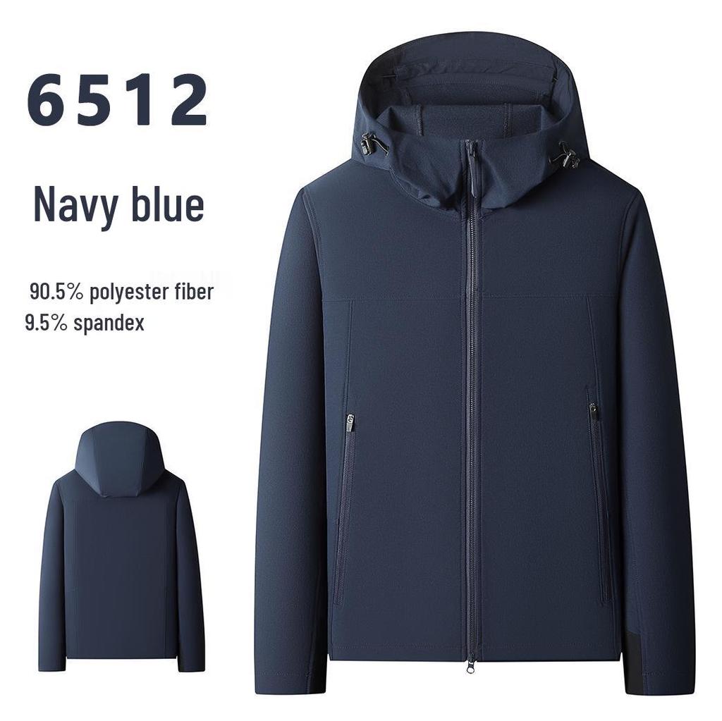 Custom Logo Solid Color Hooded Jacket for Outdoor Team Activities