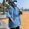 short summer loose large loose [FJLTDCP] Men's hoodie, sleeve, men's T-shirt, fit, popular, stylish, size, hooded, fit, casual, pullover, shirt,