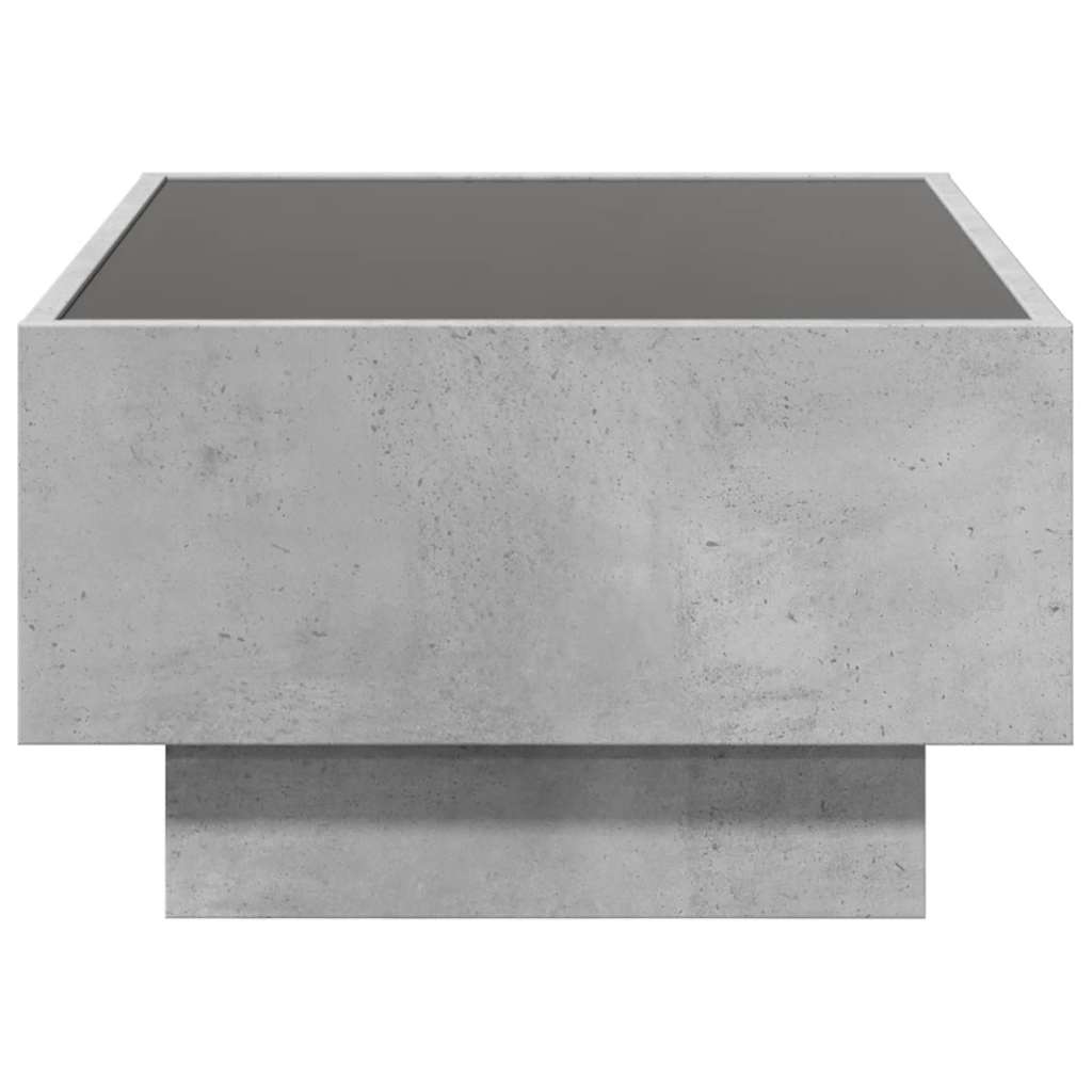 LED Coffee Table Concrete Grey 70 x 50 x 30 cm Particleboard