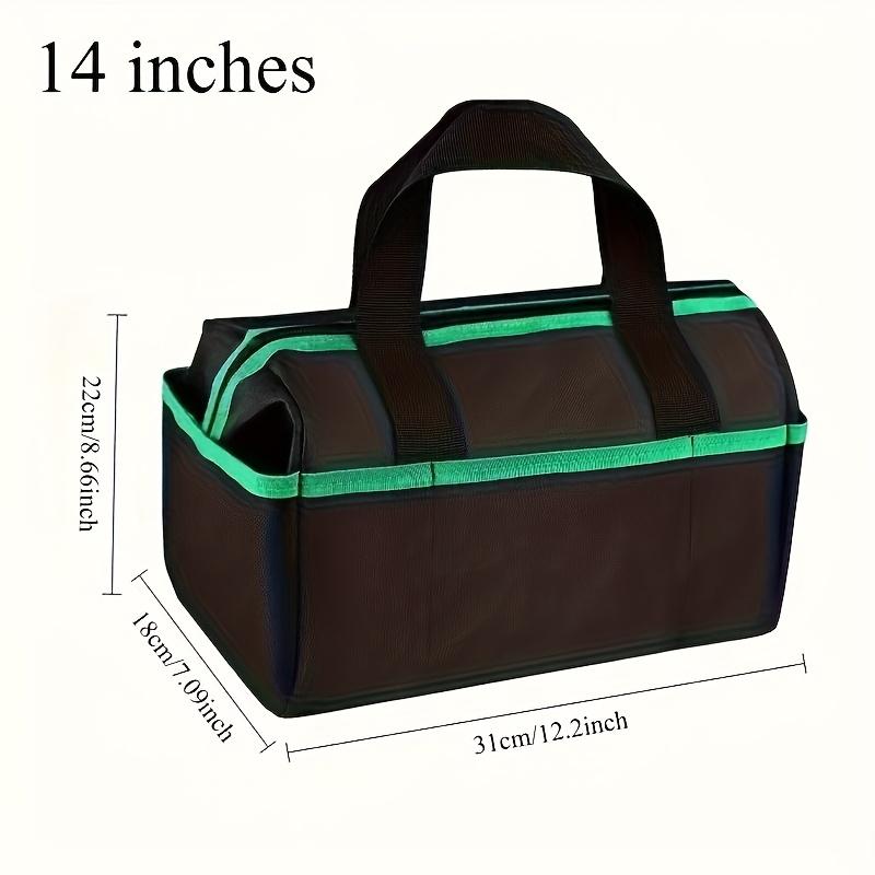 Heavy Duty Tool Bag, Wide Mouth Small Tool Bags, Soft Handle Toolbox Organizer Storage, Large Zipper Electrician Tool Bag