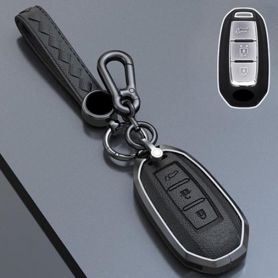 Zinc Alloy Leather Car Remote Key Fob Case Cover For Infiniti QX50 QX60 2018-21