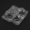 100pcs Plastic Egg Packs Bulk Clear Chicken Egg Tray Holder for Family Pasture Poultry Farm Business Market - 4 Grids
