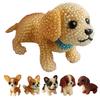 Dog Bead Embroidery Kit Three-Dimensional Dog Animal Bead Embroidery Kit Ornament Making Sewing Art Complete Accessories for