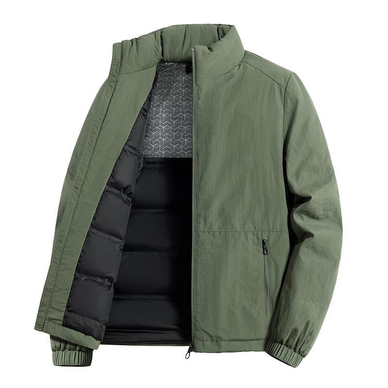 

% Пуховик из белого утиного пуха мужской зимний новый деловой зимний свободный с воротником-стойкой повседневный жакет 4XL