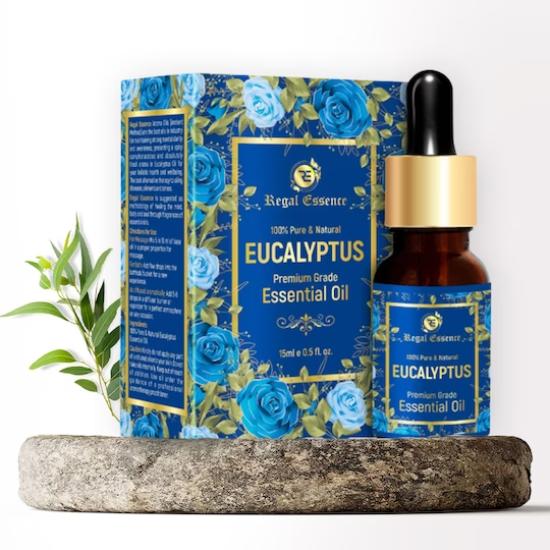 REGAL ESSENCE Eucalyptus Oil | Eucalyptus Oil Essential Oil | Eucalyptus Oil for Cold and Cough, Massage, Skin Therapy & Hair Care | 15 Ml