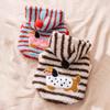 Gestreept Fleece Hoodie met Cartoon: Leibandvriendelijk Teckel, Bichon, Teddy Hond Kostuum voor Herfst/Winter
