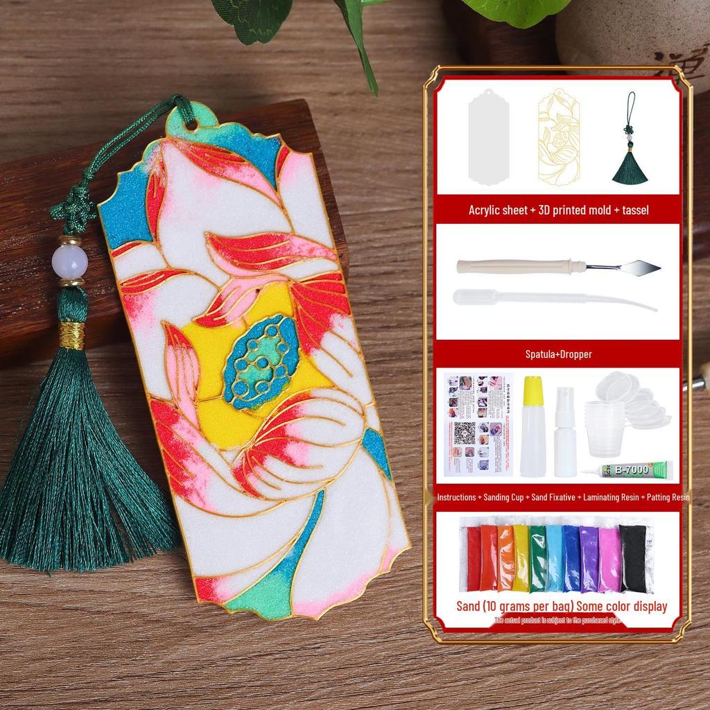 Cloisonné Enamel Bookmark Kit - Jingtai Blue Mid-Autumn Craft Activity