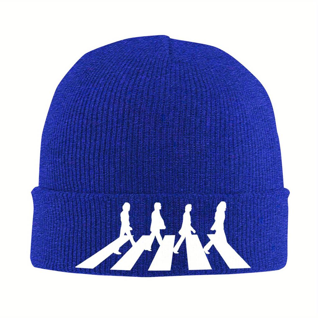 Minimalistic Abbey Road B-Beatles Merch Winter Warm Knit Beanie For Men Women Knitted Caps  Bonnet Knit Hat