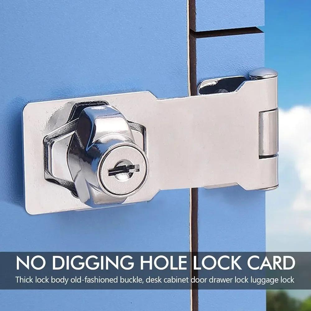 

Для замка с ключом, пряжка 2 шт., поворотная ручка замка с пряжкой 90 градусов, металлический замок с ключом для дверей, шкафов, ящиков, коробок, мебели