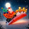 9.84FT Inflatable Santa Sleigh Reindeer Toy LED Lit Festive Gift Xmas Yard Lawn Party Decoration Christmas Supplie Home Ornament