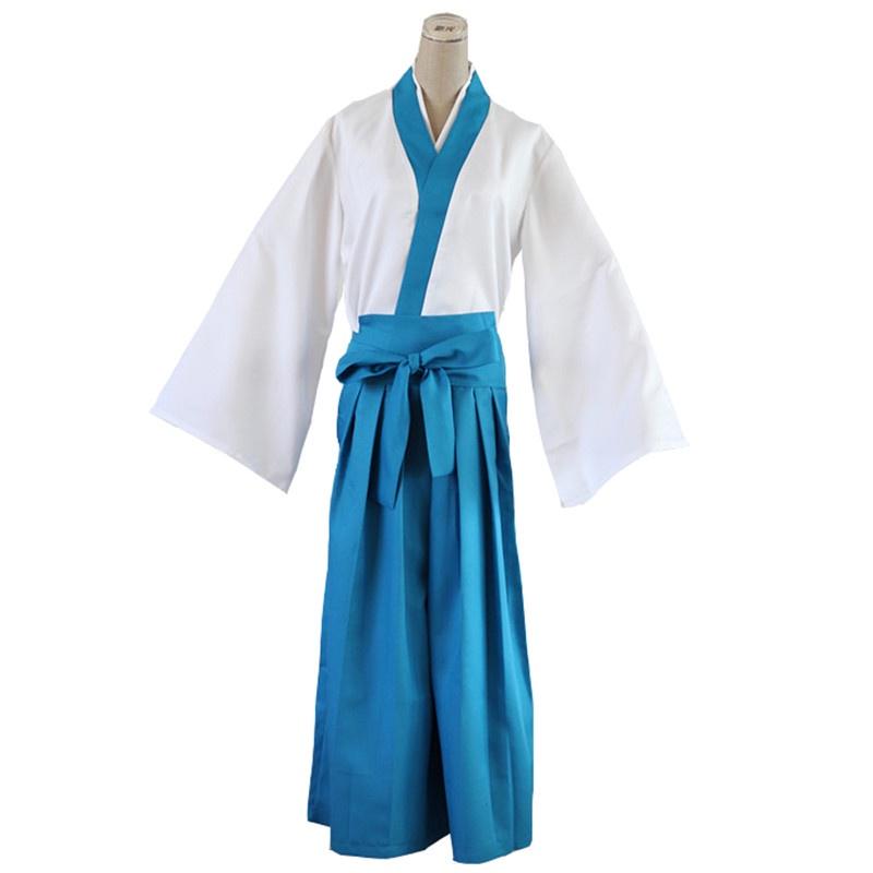 Gintama Shinpachi Anime Shimura  Cosplay Costume Uniform Kimono Fancy Suit Dress