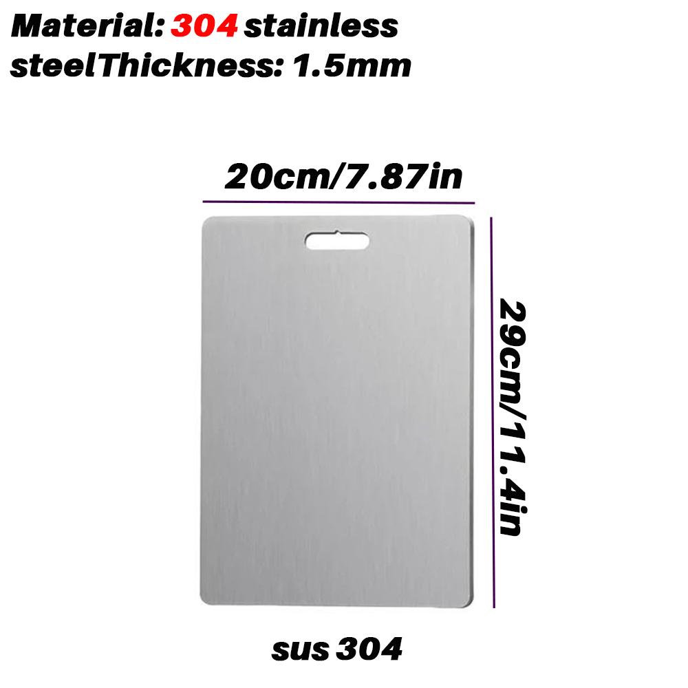 New Stainless Steel Cutting Board, Multiple Materials, for Kitchen, Home, Camping, Parties, and Barbecues, Usable On Both Sides