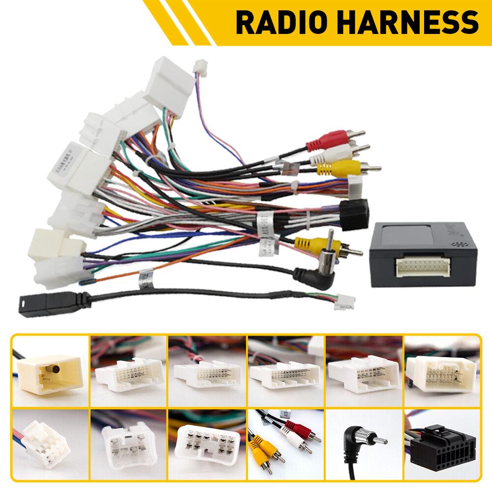Car Stereo Radio Wiring Harness Cable Adapter Support JBL AMP for Toyota Corolla Highlander Prado Camry Vios Yaris Sienna RAV4