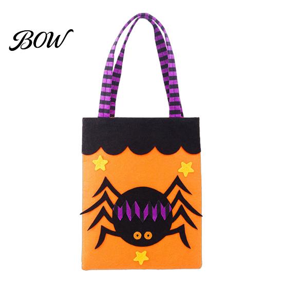 Trick or Treat Bags Halloween Candy Bag, Cute Pumpkin Ghost Tote for Kids, Spooky Festive Party Favor Totes Cartoon Pattern Bag Party,