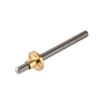 T8 8mm Trapezoidal Stainless Steel Threaded Rod  Screw & Brass Nut for 3D Printer 100mm