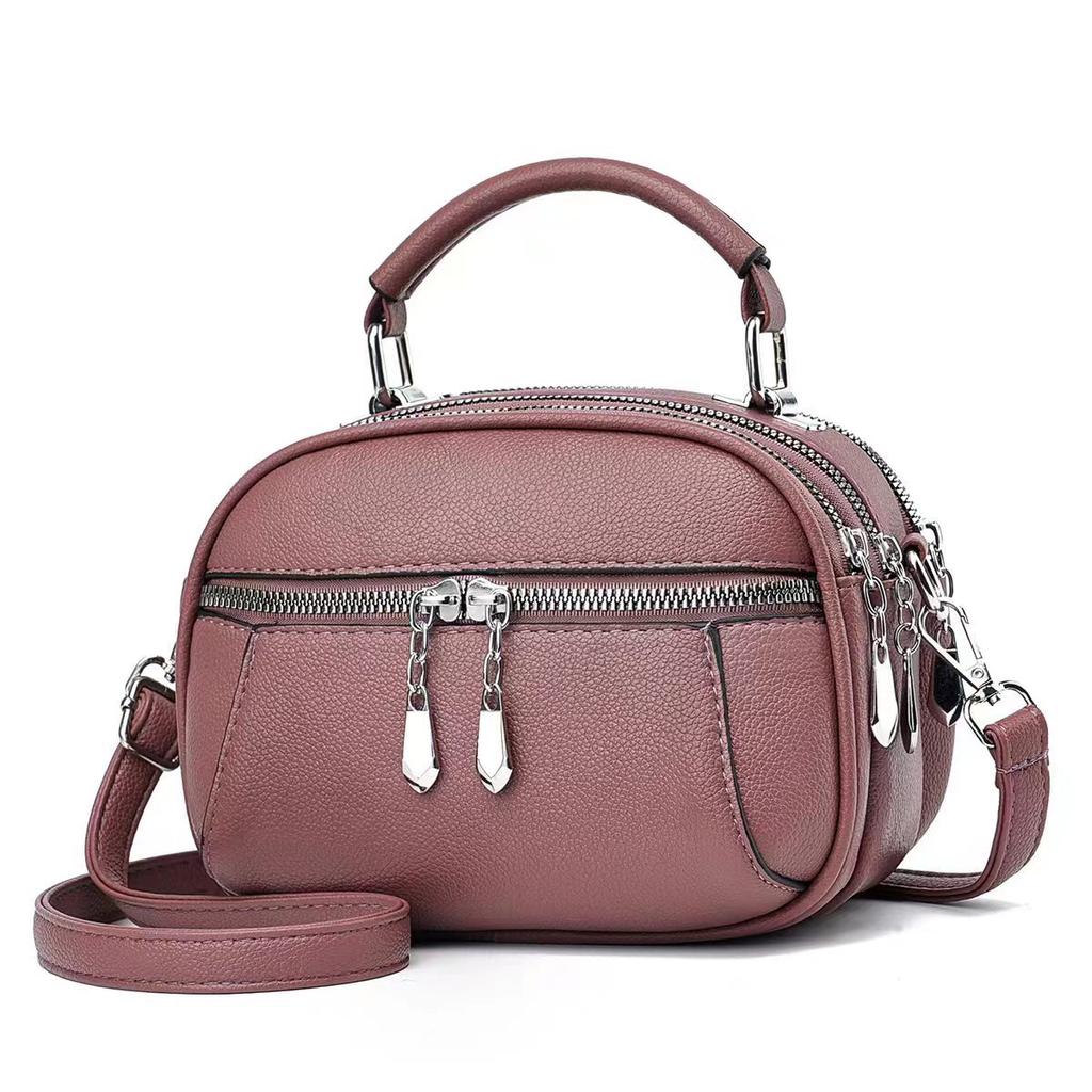 2024 New High Quality Women's Handbag Fashionable and Versatile Female Casual Small Round Bag Minimalist Classic Crossbody Bag