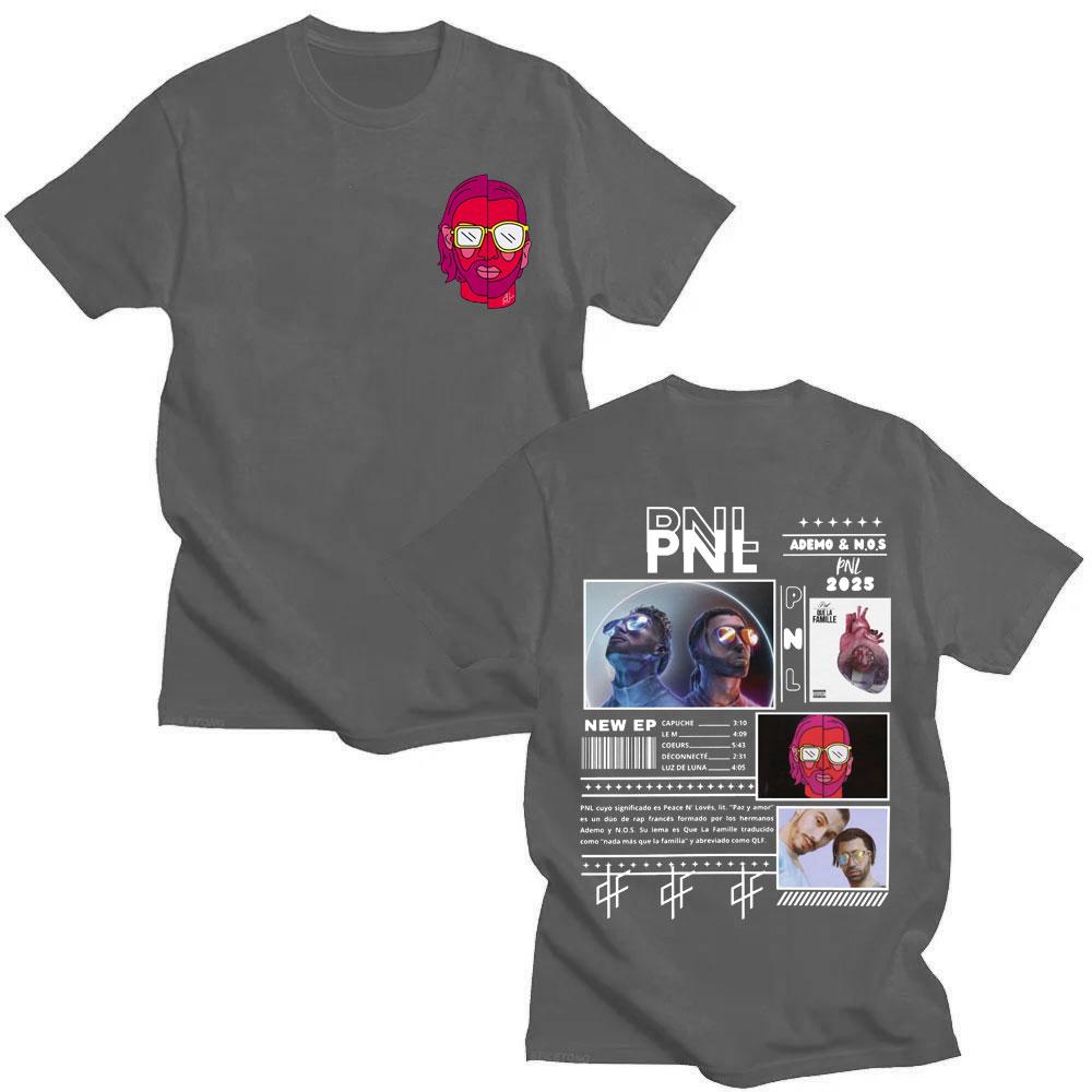 Le Monde Chico T Shirt French Rapper PNL Album Graphic Tshirt Unisex Women Cotton Short Sleeve Tshirts Hip Hop Fashion Streetwear