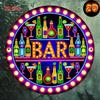 Metal Poster Wall Decor Retro Neon Aluminum Sign for Bar Cafe Courtyard