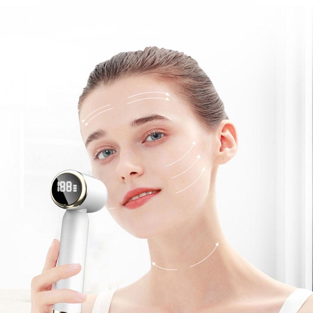 Hot Cold Compress Electric Face Cleansing Brush 360 Rotating Ultrasonic Face Scrubber  Women