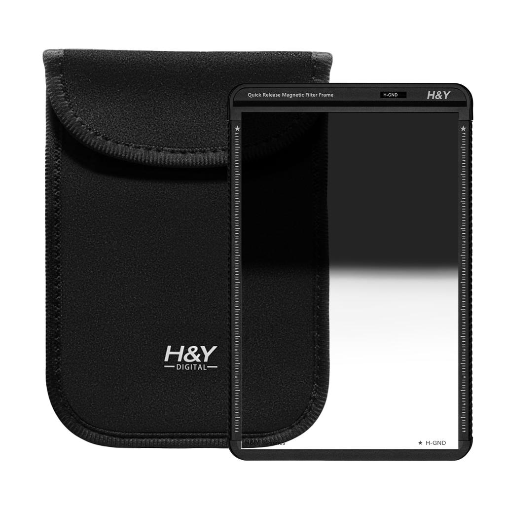 K Series 100mm Square Half ND Hard GND4 Hard GND To 2 Stops of with Magnetic Gorilla KH06 H&Y Filter, 100x150mm, 0.6 (Up Dimming), Frame, Glass,