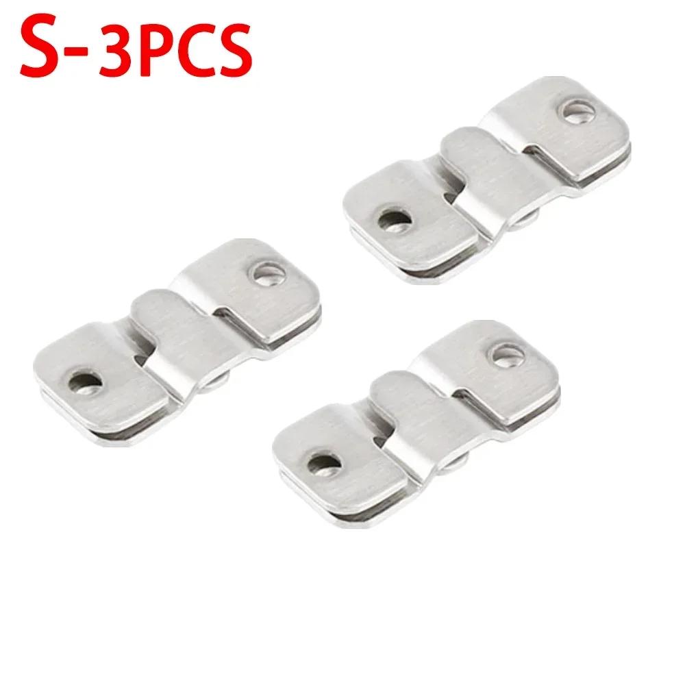 1/3set Stainless Steel Interlock Hanging Buckle Flush Mount Bracket Furniture Connector Wall Picture Frame Display Hanger Hooks