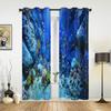 Modern Window Curtains for Living Room Blue Ocean Coral Small Fish Curtains for Child Bedroom Kitchen Decor Blinds Drapes
