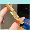 Copper Zircon Geometric Bracelet With Elegant Gold Finish For Women