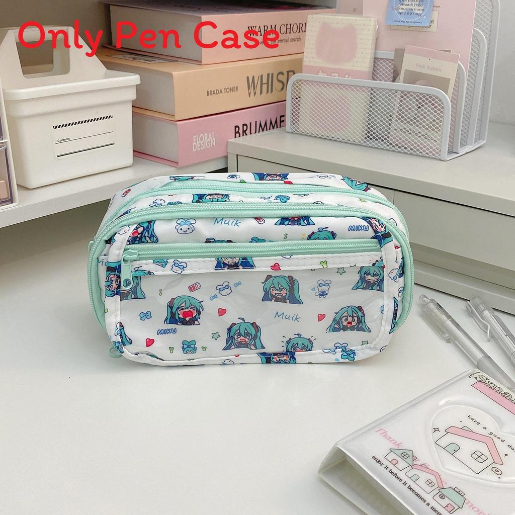 Small Red Book Cartoon Pencil Case With Multilayer Storage And Zipper For Students