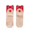 Reindeer Cartoon Christmas Mid-Calf Socks - Women's Cute Japanese Style for Autumn and Winter