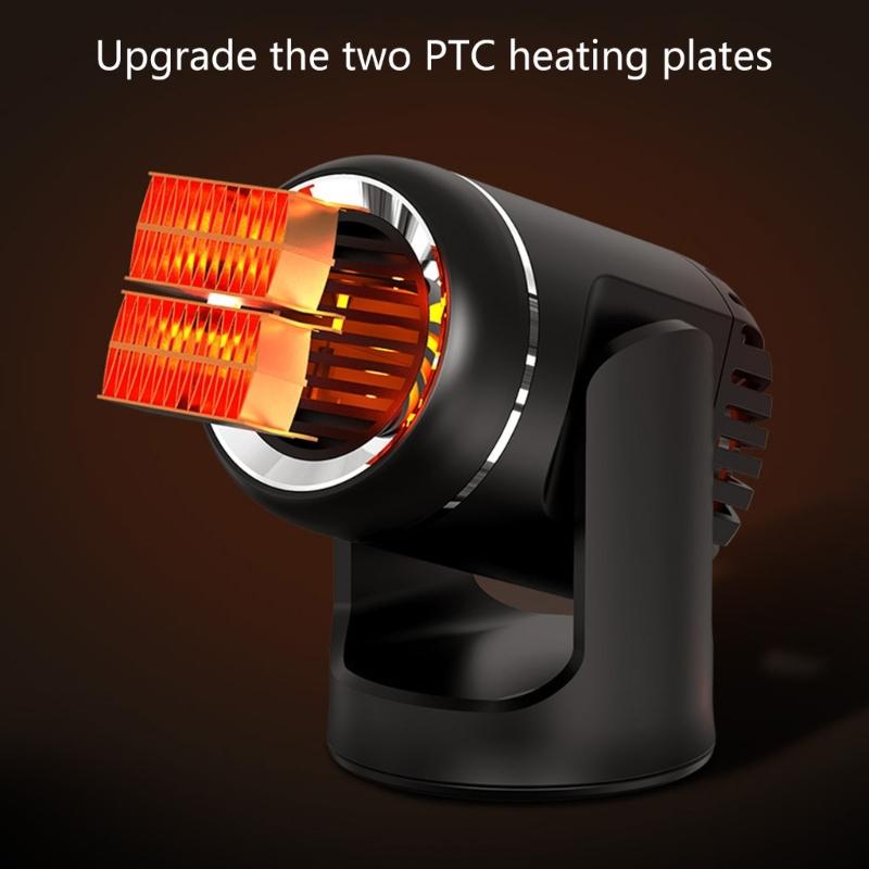 Car Heater Portable Electric Windshield Defogger Rotate Base