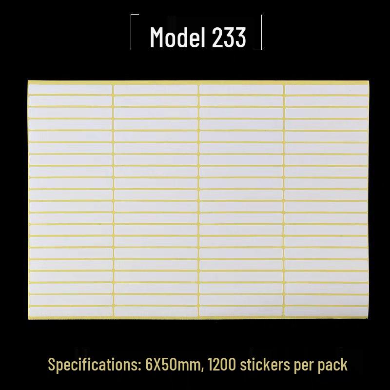 A5 Adhesive Matte White Label Stickers - Printable, Writable, Removable Name Tags