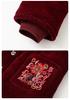 Winter Velvet-Lined Cotton Jacket with Fur Collar for Middle-Aged and Elderly Women – Embroidered Pockets