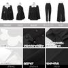 Suit Peplum tapered wide formal wear for suitable for entrance graduation and M Tapered Black [Kobe Lettuce] [Ceremony] 4-piece set jacket, pants,