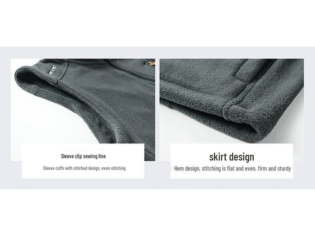 2024 Men's Autumn Fleece Vest Outdoor Sports Hoodie Jacket