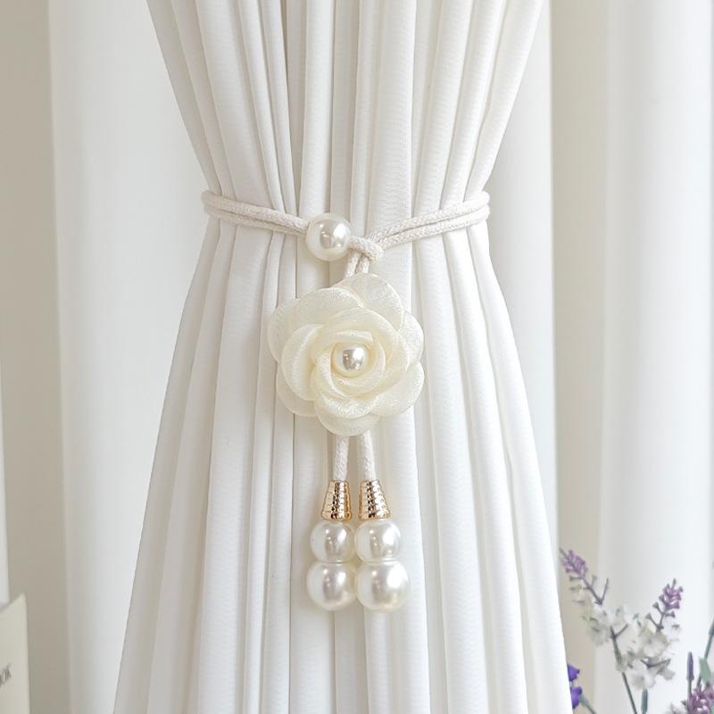 2pcs Elegant Curtain Tiebacks Floral-like Design, for Living Room, Bedroom, Wedding, Party Decor - Durable Polyester Curtain Accessories