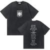 Rapper Kanye West Graduation Bear Graphic Washed Vintage Tees Men Women Pure Cotton Tshirts Hip Hop Top Fashion Oversized Tops