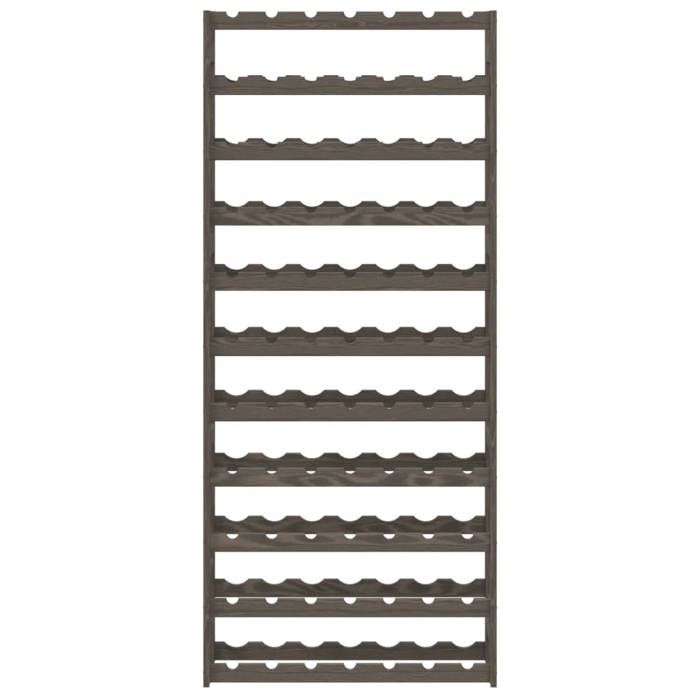 VidaXL Casier à bouteilles pour 77 bouteilles gris bois pin solide 373383