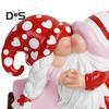 Gnomes Couple Figurine Valentine's Day Tabletop Gnomes Couple Ornament Resin Kissing Dwarf Couple Statue Gifts for Girlfriend Mom Women