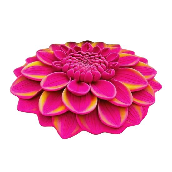 3D Realistic Flower Pattern Absorbent Mat Non-Slip Floral Rug Plush Velvet Floor Mat for Bedroom Kitchen Bathroom Sofa Coffee Table