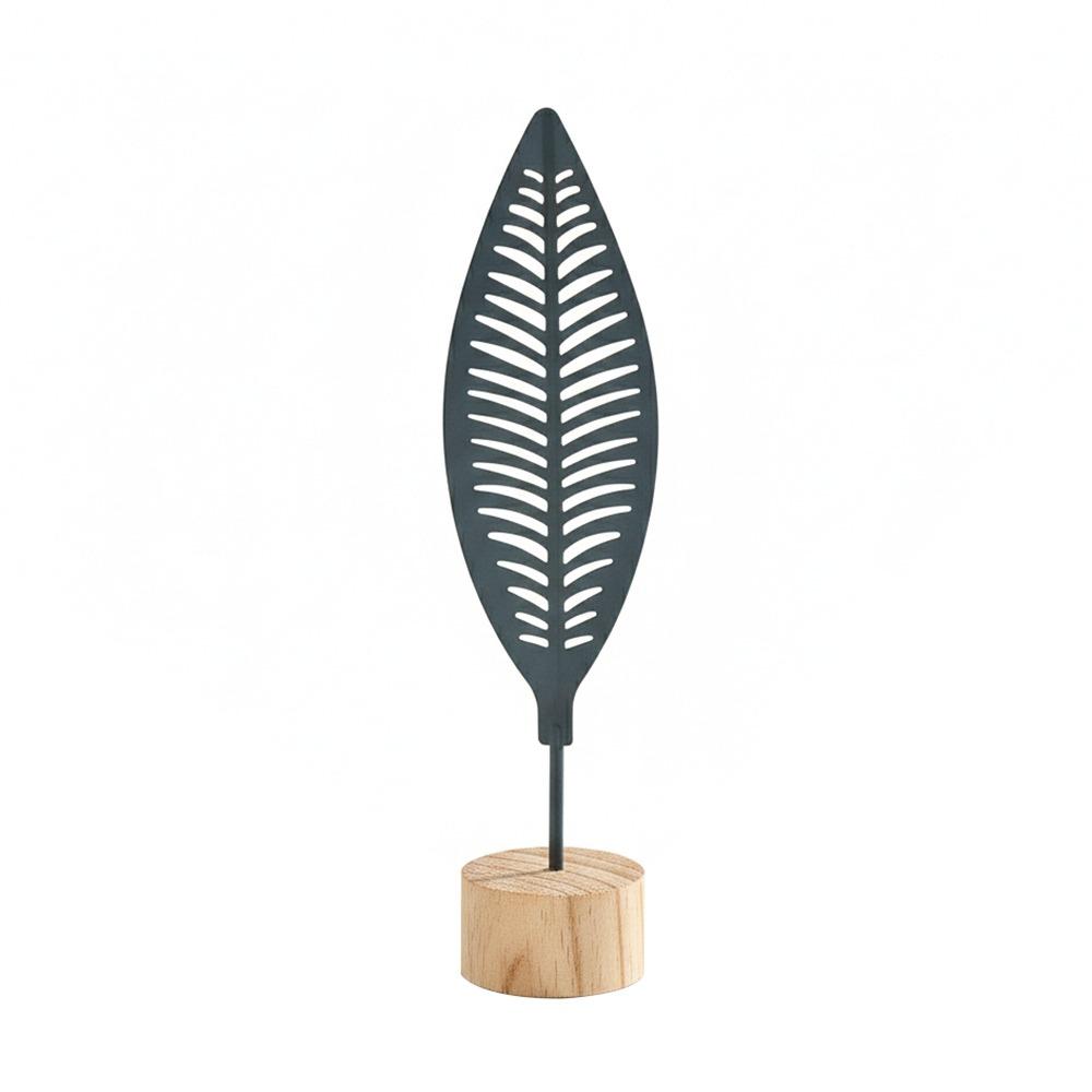 Wood Base Decorative Handicraft Metal Ironwork Desktop Ornament  Home Decoration