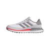 Adidas Golf S2G SL Leather Golf Shoes, Size 24, Men's, White/Grey Three/Lucid Red, Size 25.0 cm, 2E