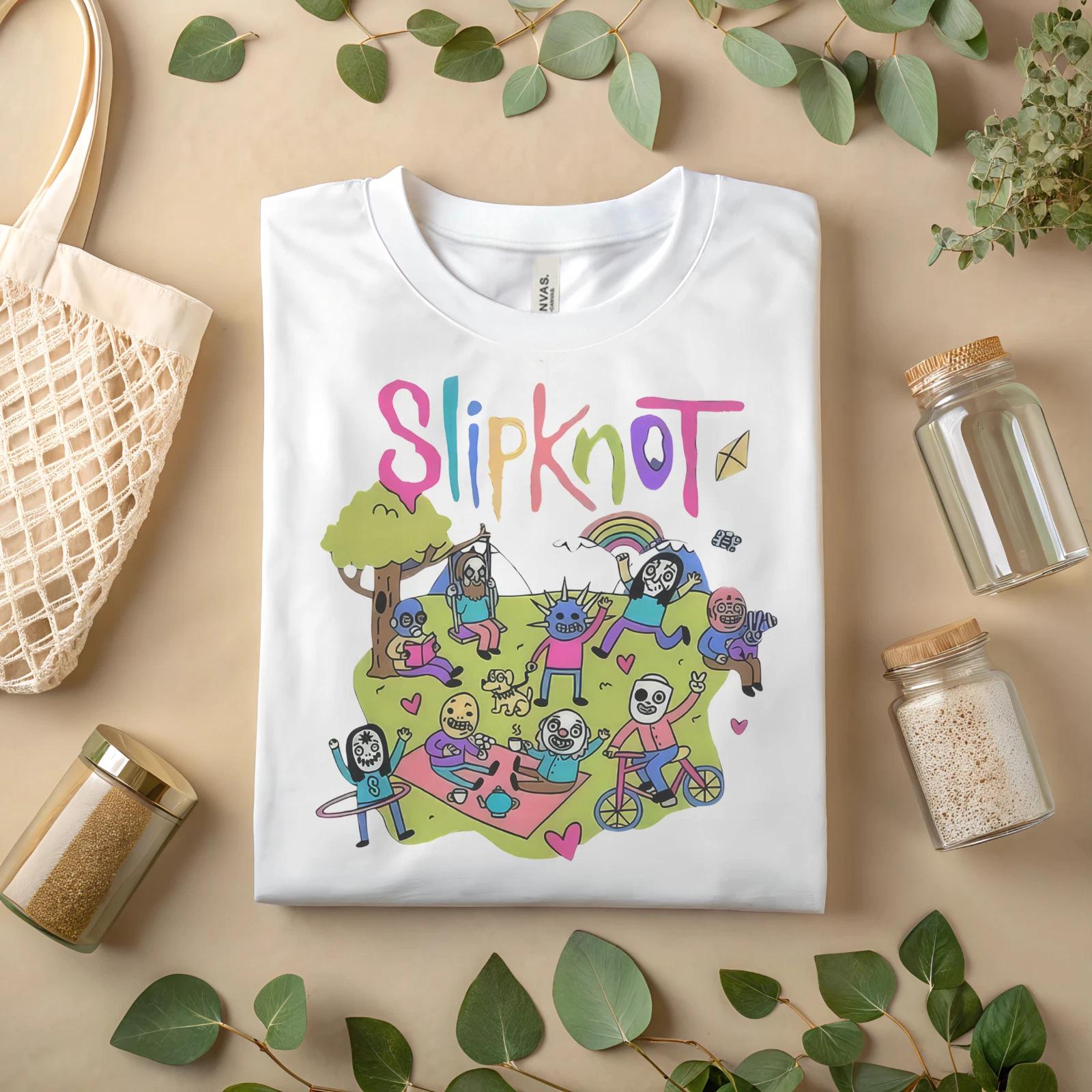 Slipknot Cute Cartoon Shirt – Funny Parody Metal Band T-Shirt A465 S
